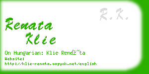 renata klie business card